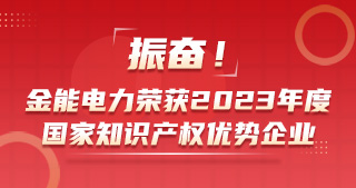 振奮！金能電力榮獲2023年度國家知識產(chǎn)權(quán)優(yōu)勢企業(yè)